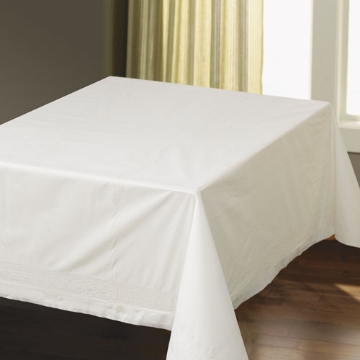 Picture of Tissue/poly Tablecovers, 82" X 82", White, 25/carton