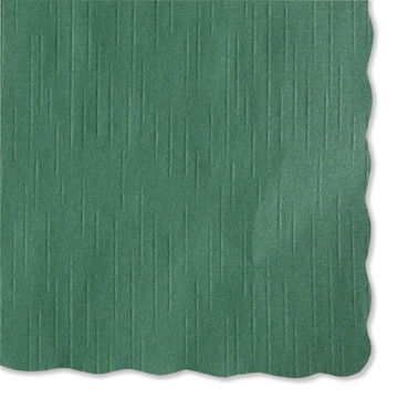 Picture of Solid Color Scalloped Edge Placemats, 9.5 X 13.5, Hunter Green, 1,000/carton