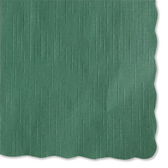 Picture of Solid Color Scalloped Edge Placemats, 9.5 X 13.5, Hunter Green, 1,000/carton