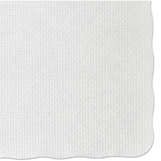 Picture of Knurl Embossed Scalloped Edge Placemats, 9.5 X 13.5, White, 1,000/carton