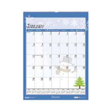 Picture of Recycled Seasonal Wall Calendar, Illustrated Seasons Artwork, 12 x 16.5, 12-Month (Jan to Dec): 2024