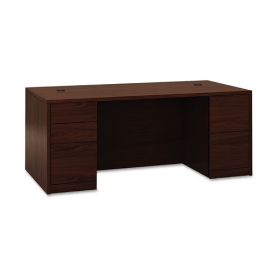 Picture of 10500 Series Double Pedestal Desk With Full Pedestals, 72" X 36" X 29.5", Mahogany