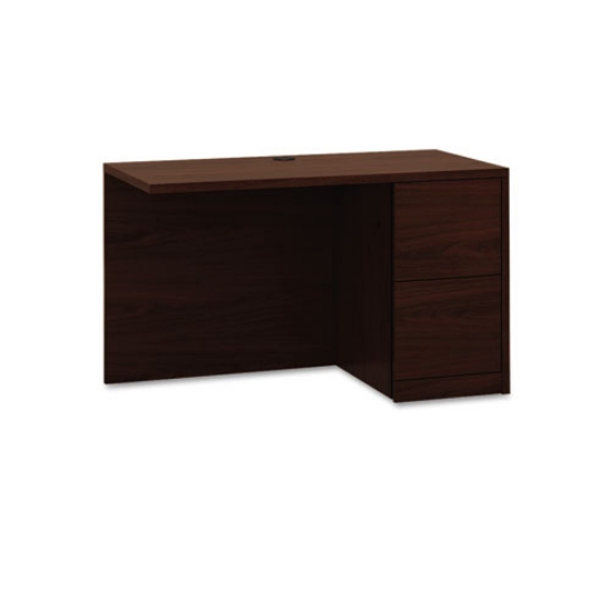 Picture of 10500 SERIES L WORKSTATION RETURN, FULL-HEIGHT RIGHT PED, 48W X 24D X 29.5H, MAHOGANY