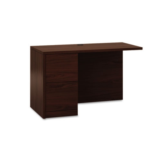Picture of 10500 SERIES L WORKSTATION RETURN, FULL-HEIGHT LEFT PED, 48W X 24D X 29.5H, MAHOGANY