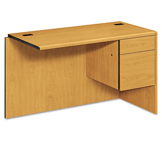 Picture of 10700 "L" WORKSTATION RETURN, RIGHT 3/4 PEDESTAL, 48W X 24D X 29.5H, HARVEST