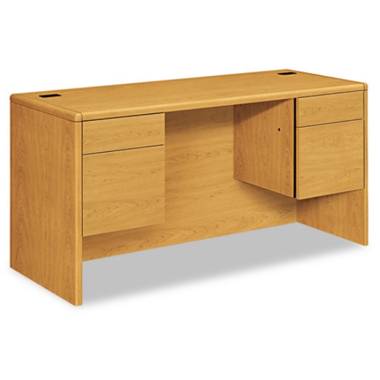 Picture of 10700 Kneespace Credenza, 3/4 Height Pedestals, 60w X 24d X 29.5h, Harvest