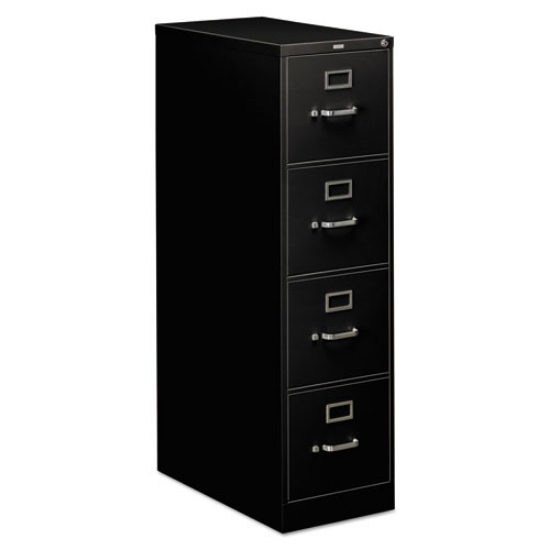 Picture of 310 Series Vertical File, 4 Letter-Size File Drawers, Black, 15" X 26.5" X 52"