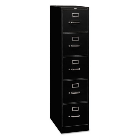 Picture of 310 Series Vertical File, 5 Legal-Size File Drawers, Black, 18.25" X 26.5" X 60"
