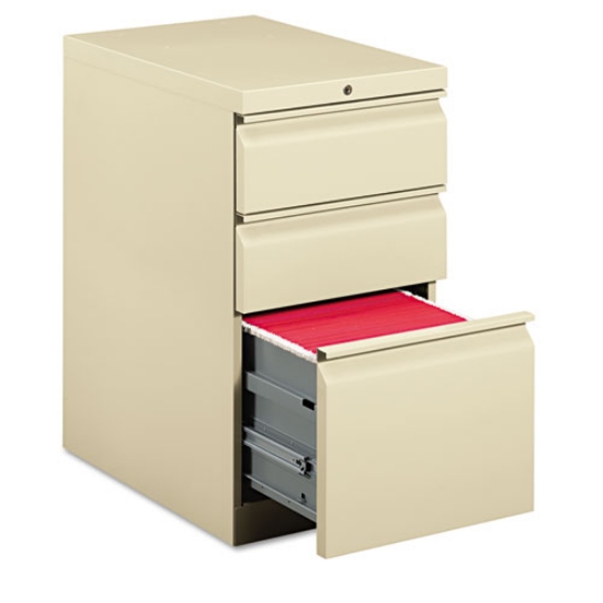 Picture of Brigade Mobile Pedestal With Pencil Tray Insert Left/right, 3-Drawers: Box/box/file, Letter, Putty, 15" X 22.88" X 28"