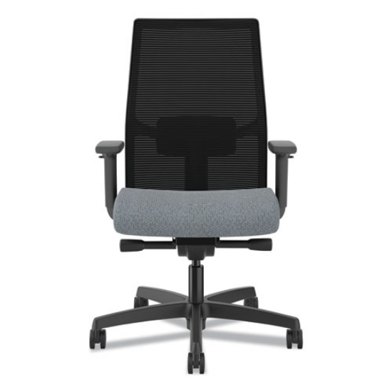 Picture of Ignition 2.0 4-Way Stretch Mid-Back Mesh Task Chair, Gray Adjustable Lumbar Support, Basalt/Black, Ships in 7-10 Bus Days