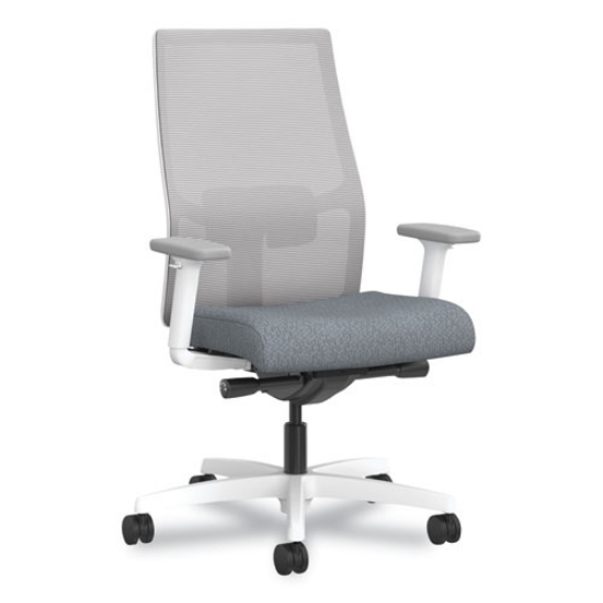 Picture of Ignition 2.0 4-Way Stretch Mid-Back Task Chair, Orange Adjustable Lumbar Support, Basalt/Fog/White, Ships in 7-10 Bus Days