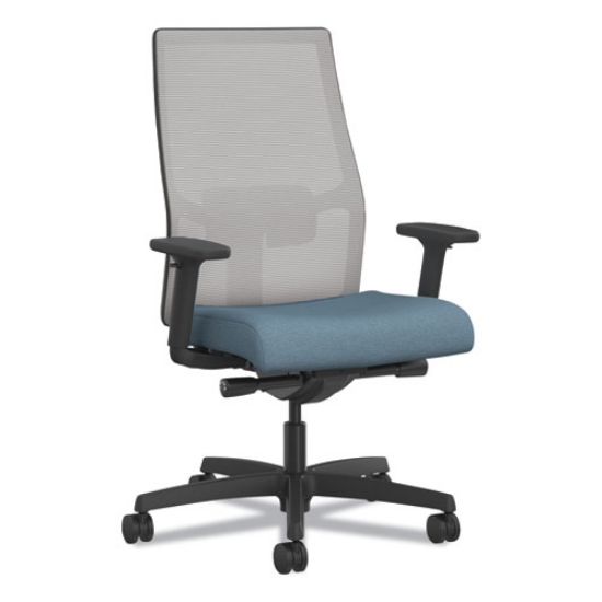 Picture of Ignition 2.0 4-Way Stretch Mid-Back Task Chair, Black Adjustable Lumbar Support, Carolina/Fog/Black, Ships in 7-10 Bus Days