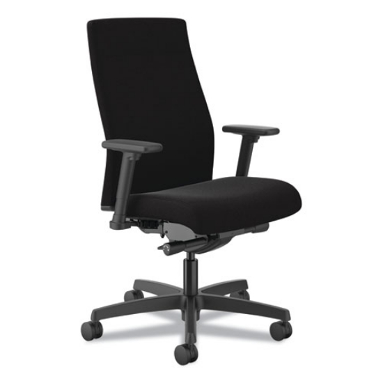 Picture of Ignition 2.0 Upholstered Mid-Back Task Chair, 17" to 21.5" Seat Height, Black Fabric Seat/Back, Ships in 7-10 Business Days