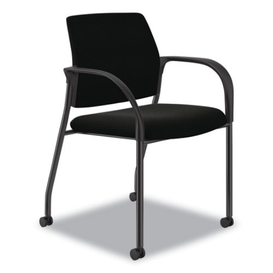 Picture of Ignition Series Guest Chair with Arms, Polyurethane Fabric Seat, 25" x 21.75" x 33.5", Black, Ships in 7-10 Business Days