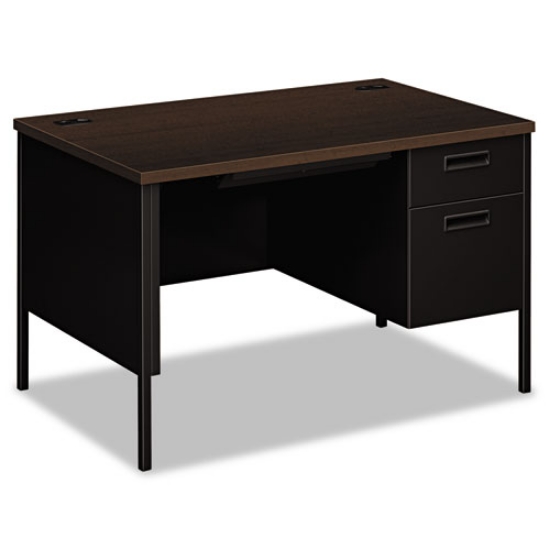 Picture of Metro Classic Series Right Pedestal Desk, 48" X 30" X 29.5", Mocha/black