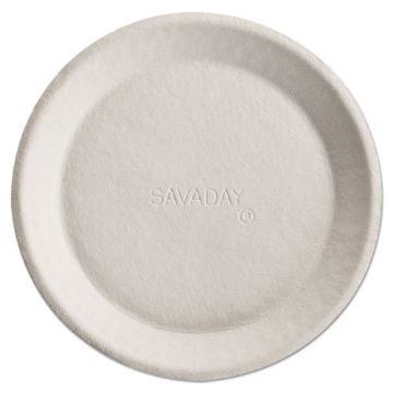 Picture of Savaday Molded Fiber Plates, 10", Cream, 500/carton