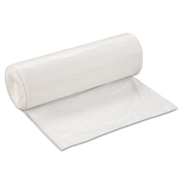 Picture of Low-Density Commercial Can Liners, Coreless Interleaved Roll, 60 gal, 0.7 mil, 38" x 58", White, 25 Bags/Roll, 4 Rolls/Carton
