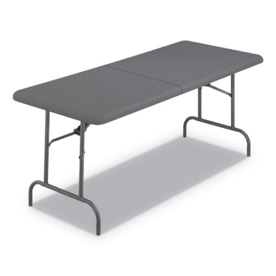 Picture of IndestrucTable Classic Bi-Folding Table, Rectangular, 30" x 72" x 29", Charcoal