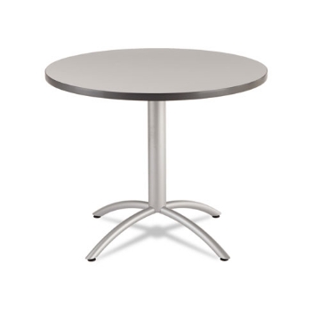 Picture of CafeWorks Table, Cafe-Height, Round, 36" x 30", Gray/Silver
