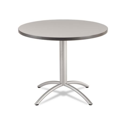 Picture of CafeWorks Table, Cafe-Height, Round, 36" x 30", Gray/Silver