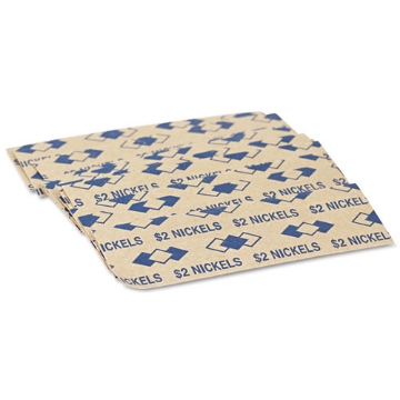 Picture of Tubular Coin Wrappers, Nickels, $2, Pop-Open Wrappers, 1000/pack