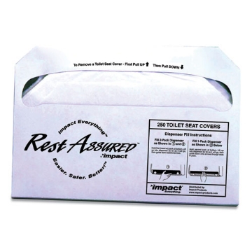Picture of Rest Assured Seat Covers, 14.25 X 16.85, White, 250/pack, 20 Packs/carton
