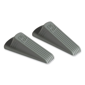 Picture of Big Foot Doorstop, No Slip Rubber Wedge, 2.25w X 4.75d X 1.25h, Gray, 2/pack