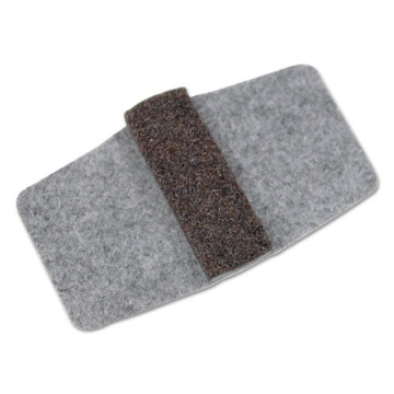 Picture of wrap around felt floor savers, rectangular, 7.25 x 1 x 8, gray/black, 16/pack