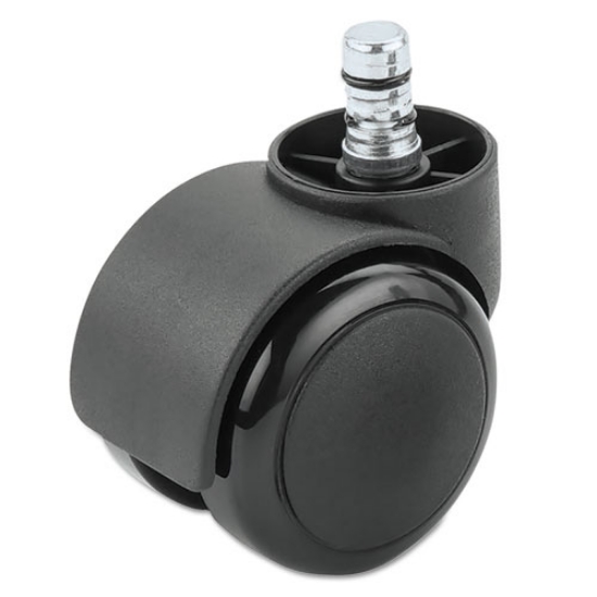 Picture of Noiseless Futura Casters, Grip Ring Type R Stem, 2.19" Soft Polyurethane Wheel, Matte Black, 5/Set