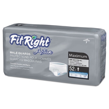 Picture of Fitright Active Male Guards, 6" X 11", White, 52/pack