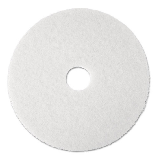 Picture of Low-Speed Super Polishing Floor Pads 4100, 19" Diameter, White, 5/carton