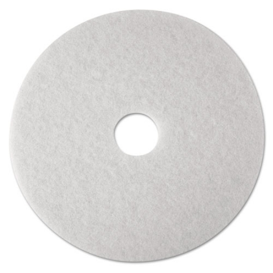 Picture of Low-Speed Super Polishing Floor Pads 4100, 24" Diameter, White, 5/carton