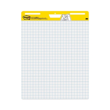 Picture of Vertical-Orientation Self-Stick Easel Pad Value Pack, Quadrille Rule (1 sq/in), 25 x 30, White, 30 Sheets, 4/Carton