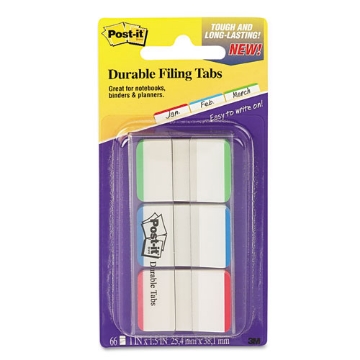 Picture of 1" Lined Tabs, 1/5-Cut, Lined, Assorted Colors, 1" Wide, 66/Pack