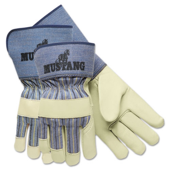 Picture of Mustang Premium Grain-Leather-Palm Gloves, 4.5" Long, Medium, Dozen