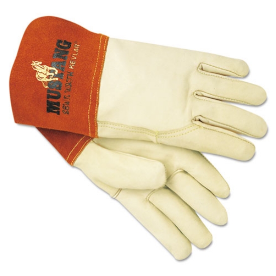 Picture of Mustang Mig/tig Welder Gloves, Tan, Medium, 12 Pairs