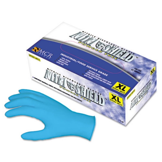 Picture of Disposable Nitrile Gloves, Large, 4 Mil, Powder-Free, 100/box