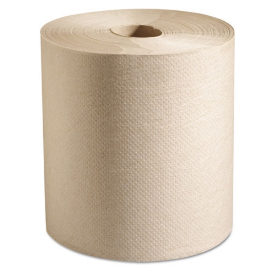 Picture of 100% Recycled Hardwound Roll Paper Towels, 1-Ply, 7.88" x 800 ft, Natural, 6 Rolls/Carton