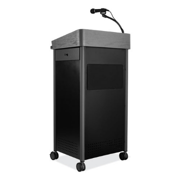 Picture of Greystone Lectern with Sound, 23.5 x 19.25 x 45.5, Charcoal Gray, Ships in 1-3 Business Days