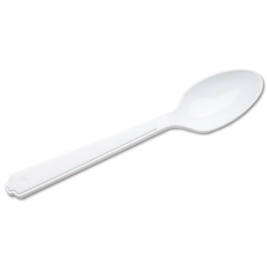 Picture of 7340000221317, Skilcraft, Plastic Flatware, Type Iii, Teaspoon, White, 100/pack