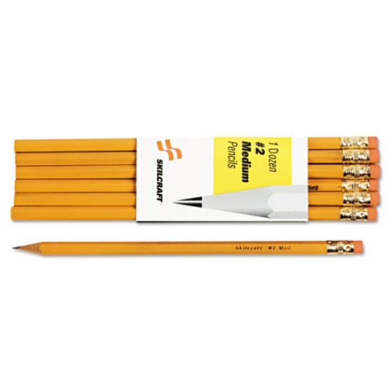 Picture of 7510002815234 Skilcraft Woodcase Pencil, Hb (#2), Black Lead, Yellow Barrel, Dozen