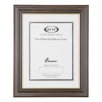 Picture of 7105012820631 SKILCRAFT Style C Photo Frame, Wood, 8.5 x 11, Walnut Stain