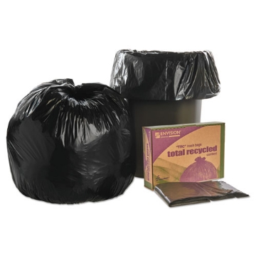 Picture of 8105013862290, Skilcraft Recycled Content Trash Can Liners, 30 Gal, 1.3 Mil, 30" X 39", Black/brown, 100/carton