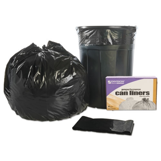 Picture of 8105013862329, Skilcraft Recycled Content Trash Can Liners, 45 Gal, 1.5 Mil, 40" X 48", Black/brown, 100/carton