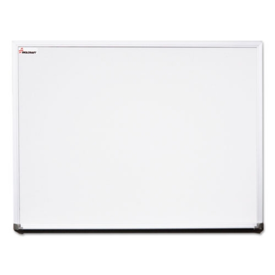 Picture of 7110014165198 skilcraft quartet dry erase marker board, 18 x 24, white surface, silver anodized aluminum frame