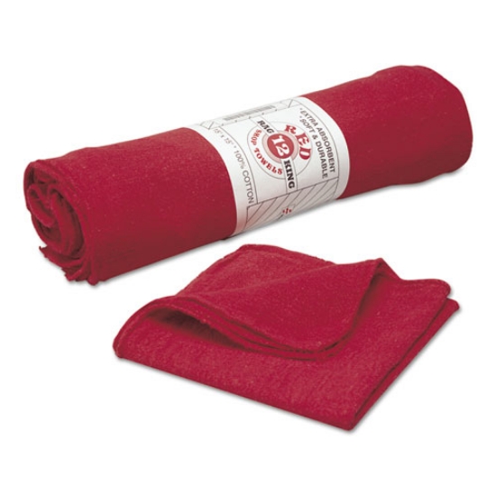 Picture of 7920014541148, SKILCRAFT, Machinery Wiping Towels, 15 x 15, Red, 288/Carton