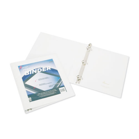 Picture of 7510014621391 Skilcraft Framed Slant-D Ring View Binder, 3 Rings, 1.5" Capacity, 11 X 8.5, White