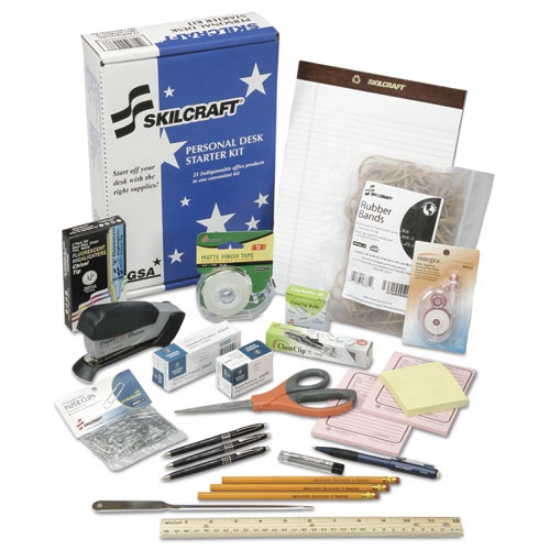 Picture of 7520014936006 Skilcraft Employee Start-Up Office Kit, 21 Items-15 Required Jwod Items