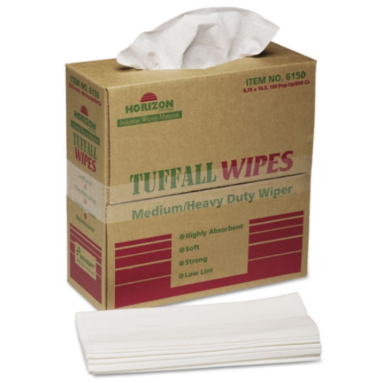 Picture of 7920015122413, SKILCRAFT, Tuffall Wipes, 1-Ply, 9.75 x 16.75, White, 100/Box