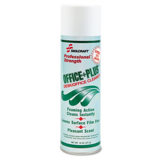 Picture of 7930015128969, Skilcraft, Office Plus Desk/office Cleaner, 18 Oz Aerosol Spray, 12/box
